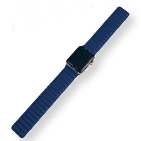 Кожаный ремешок для Apple Watch 38/40/41mm Leather Link Midnight blue